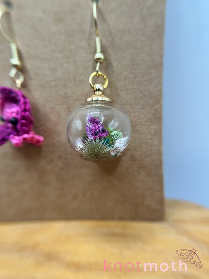 squid micro crochet earrings