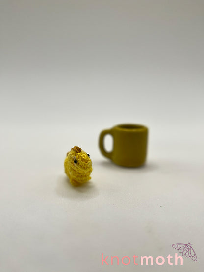 lemon tea-rex micro crochet mug trinket