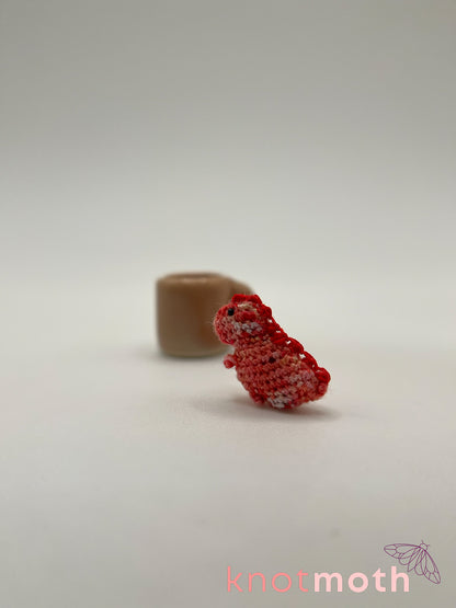 rooibos tea-rex micro crochet mug trinket