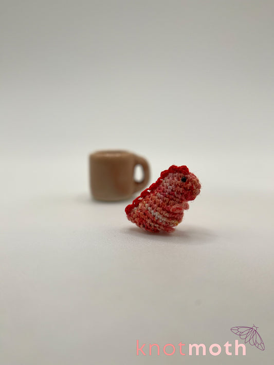 rooibos tea-rex micro crochet mug trinket