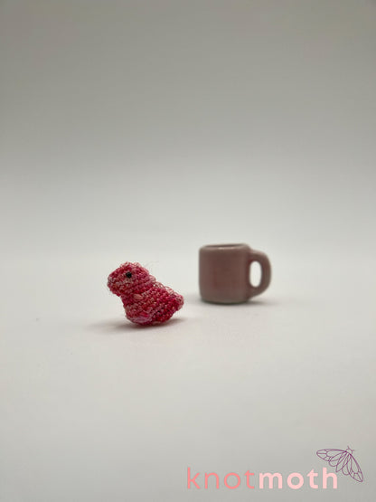 hibiscus tea-rex micro crochet mug trinket