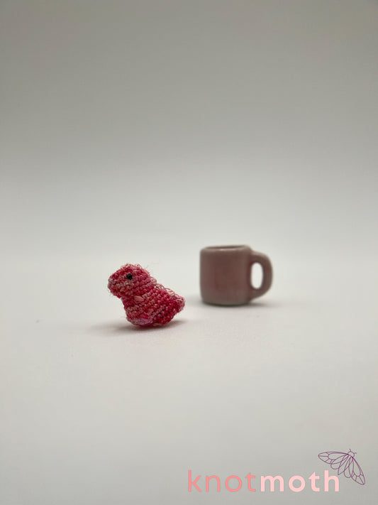 hibiscus tea-rex micro crochet mug trinket