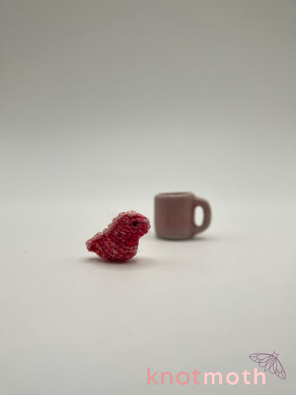 hibiscus tea-rex micro crochet mug trinket