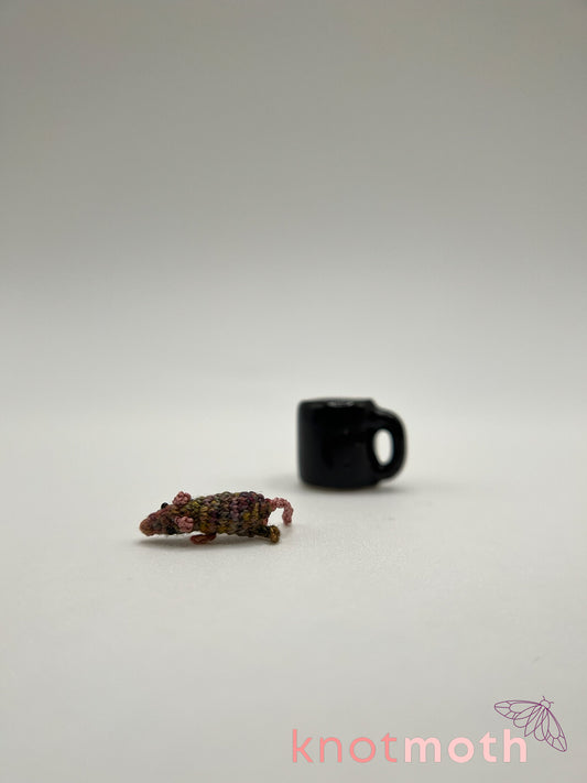rachel rat micro crochet mug trinket