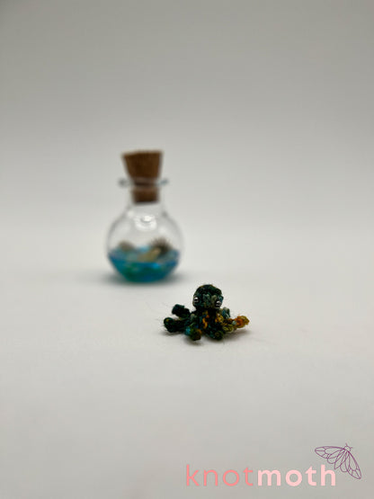odessa octopus micro crochet trinket jar