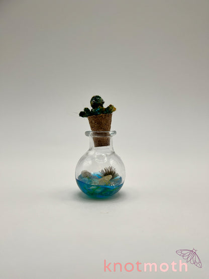 odessa octopus micro crochet trinket jar