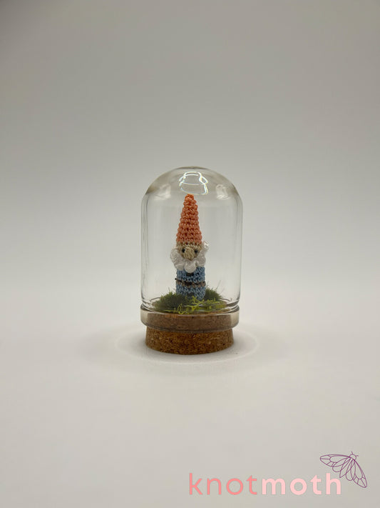 norrim gnome micro crochet cloche jar