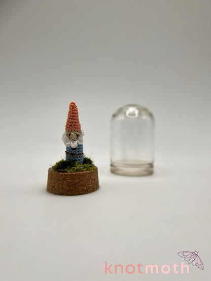 norrim gnome micro crochet cloche jar