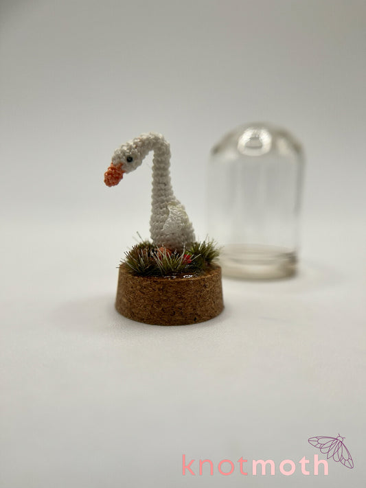 gary goose micro crochet cloche jar