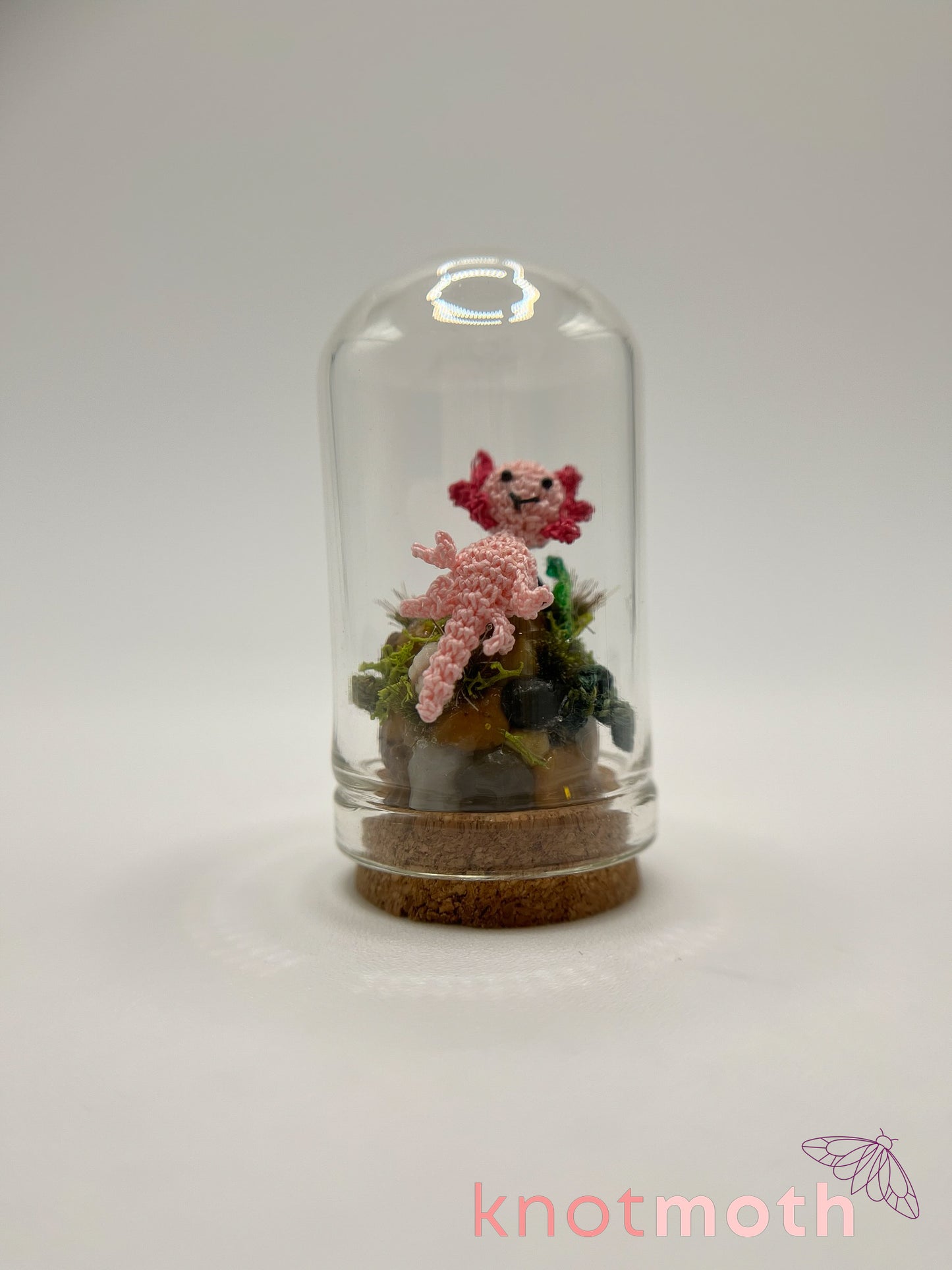 armand axolotl micro crochet cloche jar