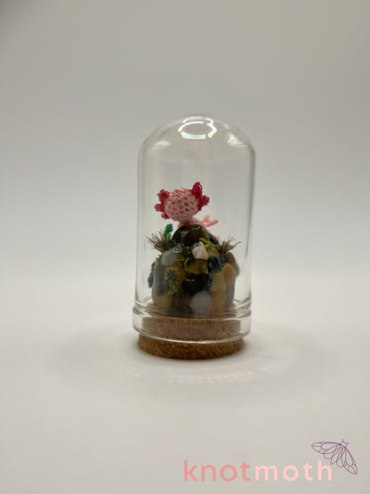armand axolotl micro crochet cloche jar