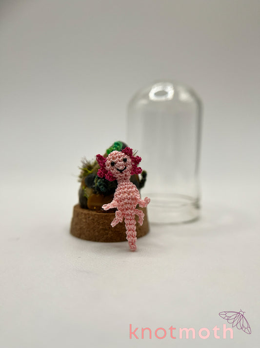 armand axolotl micro crochet cloche jar