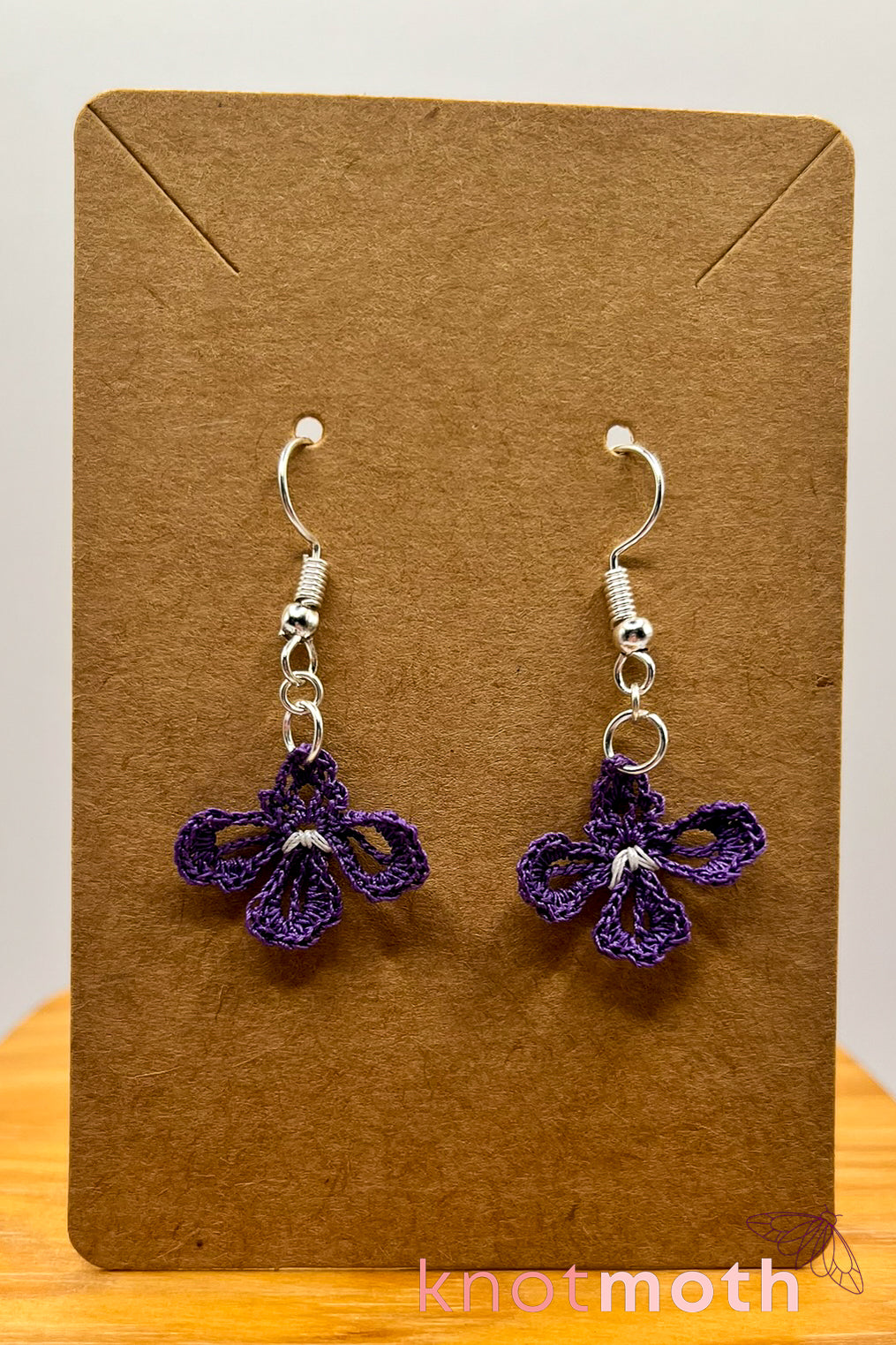 lobelia flower earrings