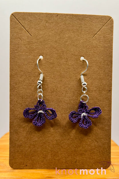 lobelia flower earrings