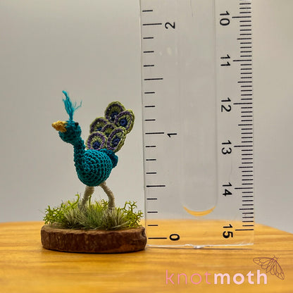 Pia Peacock Micro-Crochet Figurine