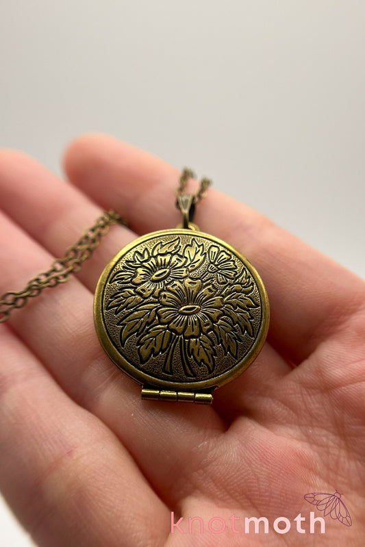 rainbow flowers (pride) floriography locket