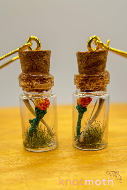 marigold & tibiofibula mini jar earrings
