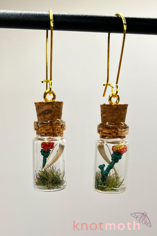 marigold & tibiofibula mini jar earrings