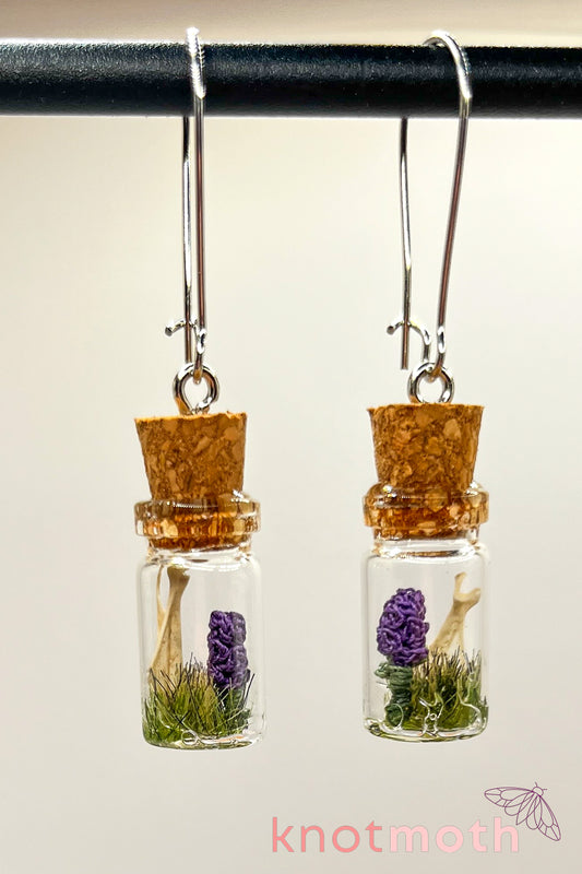 wolfsbane & scapula mini jar earrings