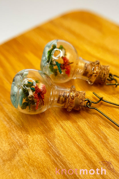 lily & forelimb mini jar earrings