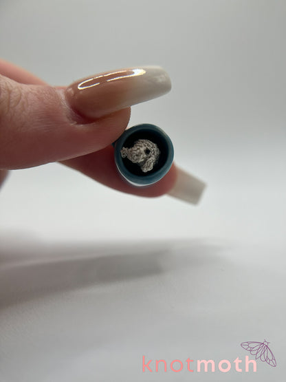 maeve manatee micro crochet mug trinket