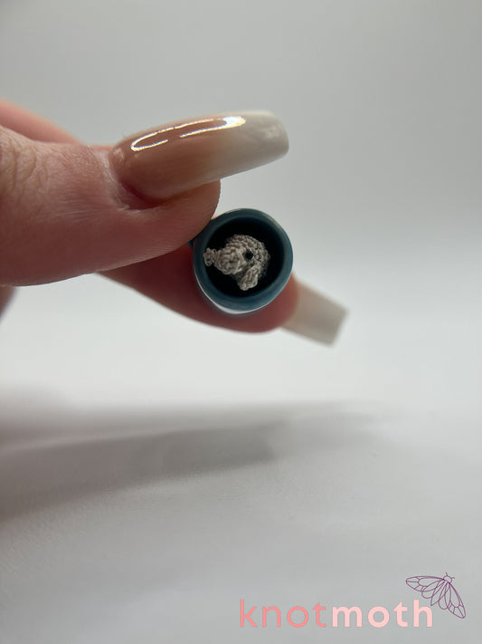 maeve manatee micro crochet mug trinket