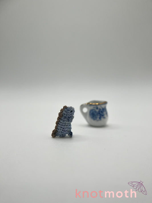earl grey tea-rex micro crochet mug trinket