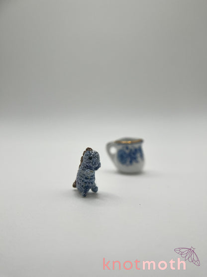 earl grey tea-rex micro crochet mug trinket