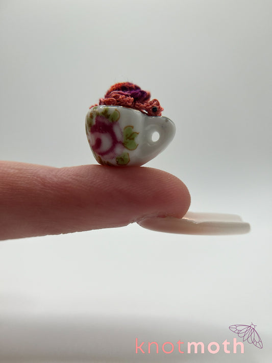 twila turtle micro crochet teacup trinket