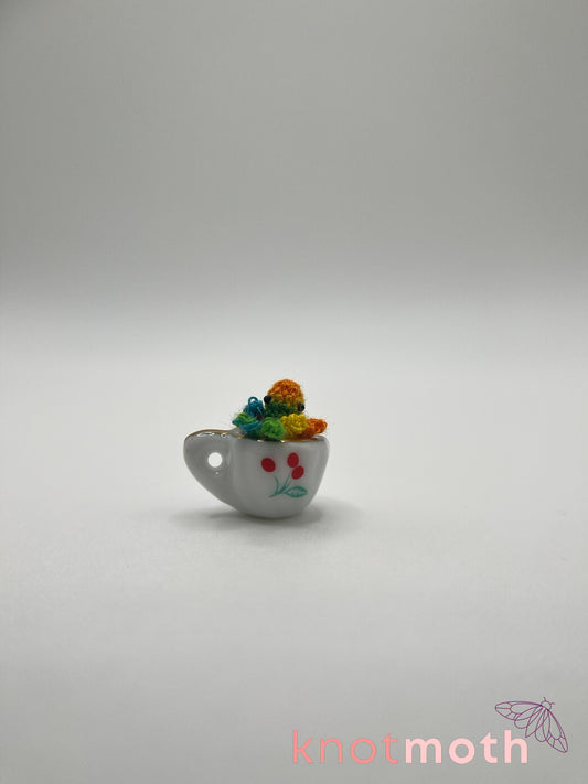hope octopus micro crochet teacup trinket