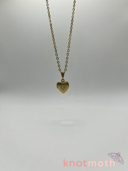 violets floriography micro-crochet heart locket