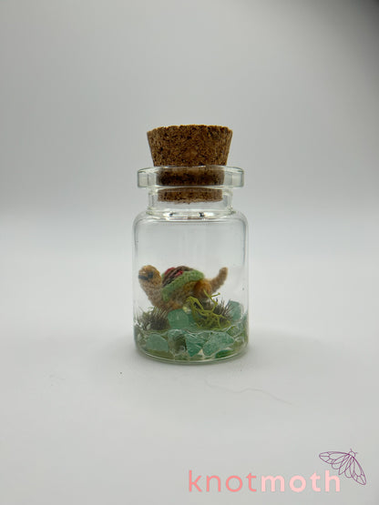 taquitosaurus micro crochet trinket jar