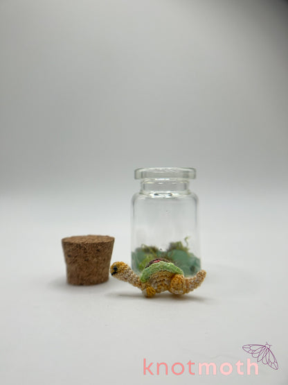 taquitosaurus micro crochet trinket jar