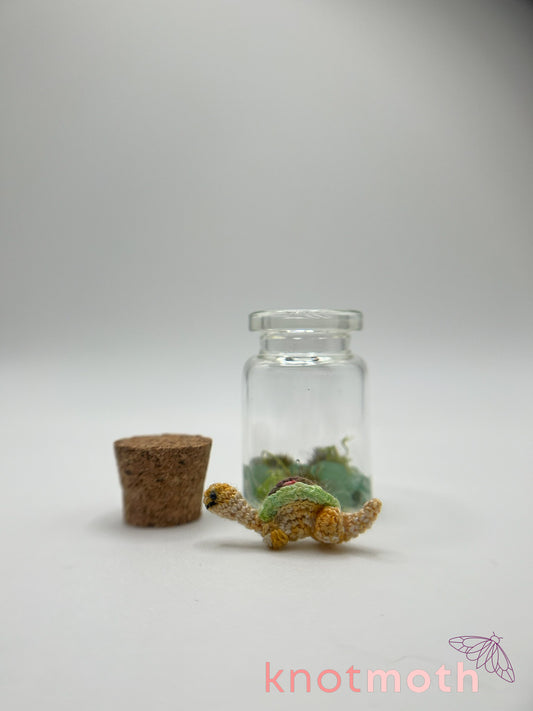 taquitosaurus micro crochet trinket jar