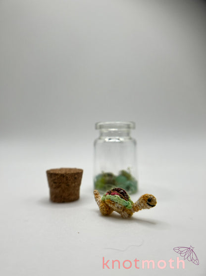 taquitosaurus micro crochet trinket jar