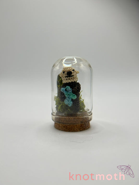 todd otter micro crochet cloche jar