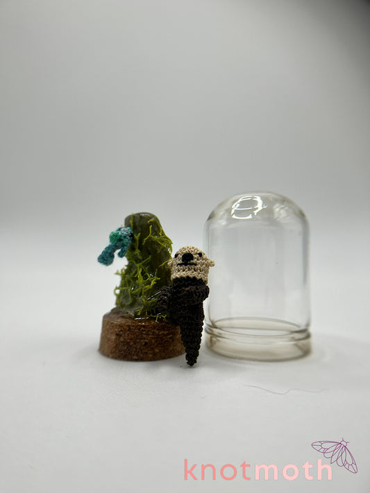 todd otter micro crochet cloche jar
