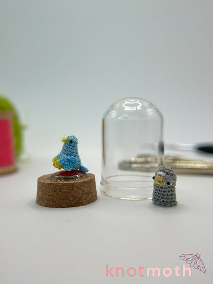bowie birdie "pigeon" micro crochet dome jar