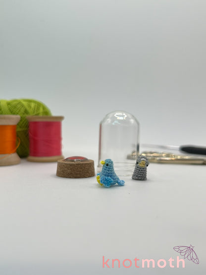bowie birdie "pigeon" micro crochet dome jar
