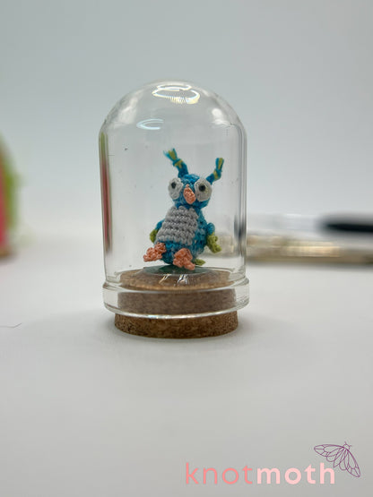 orion owl micro crochet dome jar