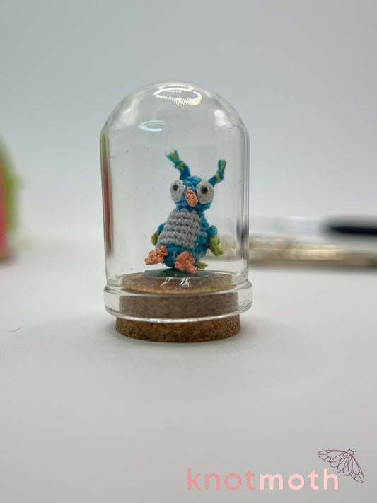 orion owl micro crochet dome jar