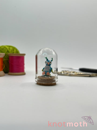 orion owl micro crochet dome jar