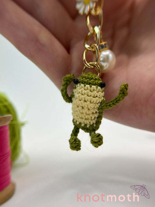 fawn frog keychain