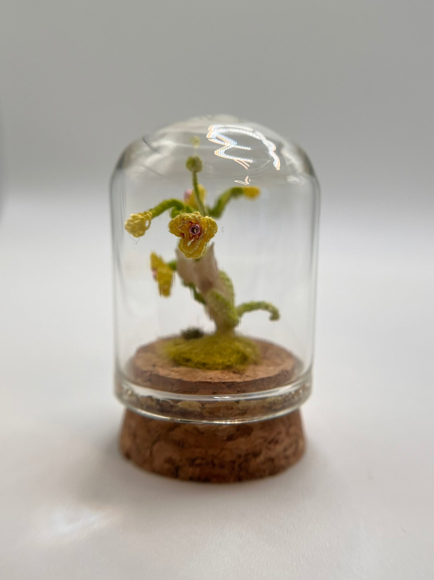 orchid & spine - micro-crochet dome jar