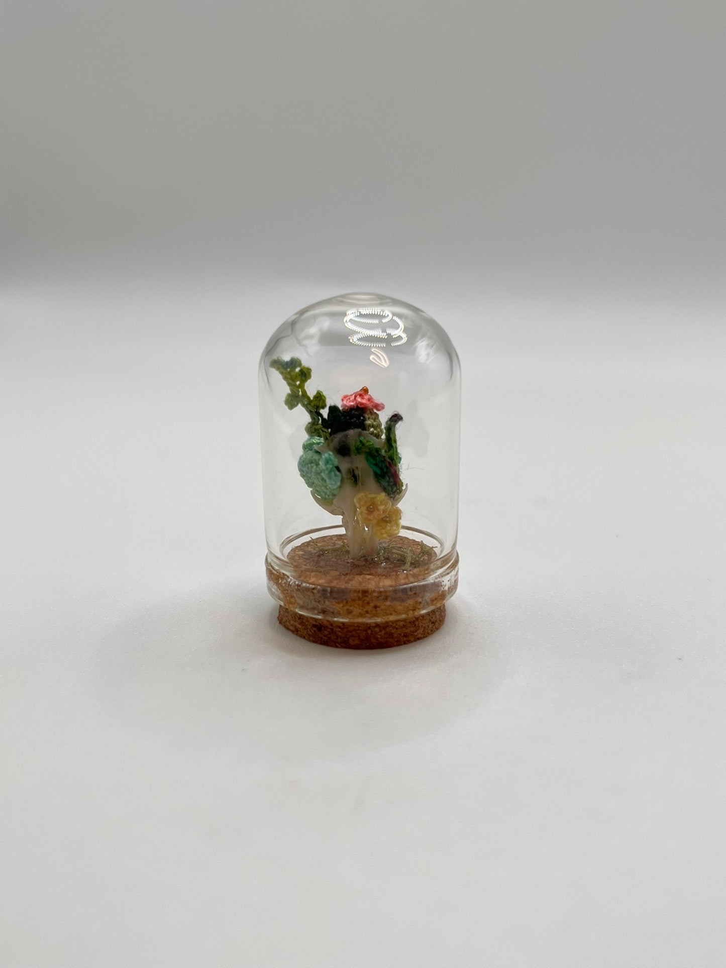 cacti & vines - micro-crochet dome mini jar