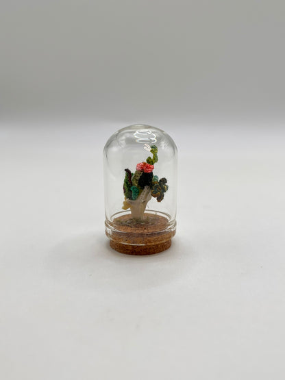 cacti & vines - micro-crochet dome mini jar