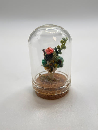 cacti & vines - micro-crochet dome mini jar