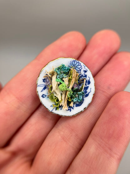 adani - teal flowers bourgeoisie brunch magnet