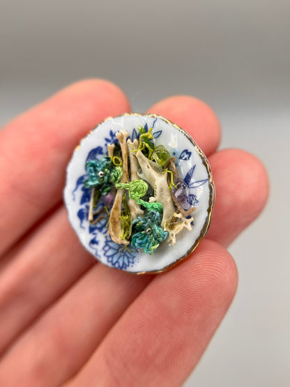 adani - teal flowers bourgeoisie brunch magnet