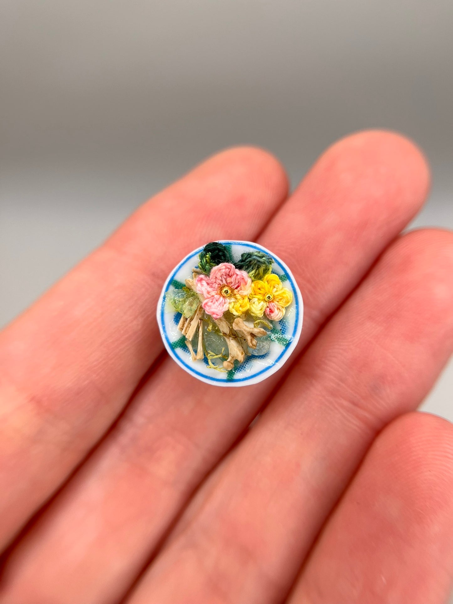 beny - pink & yellow flower bourgeoisie brunch mini magnet